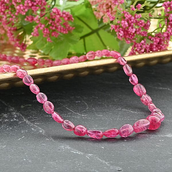 Certified & Appraised Rhapsody 950 Platinum AAAA Mahenge Spinel Beaded Necklace 18 Inches 90.00 Ctw