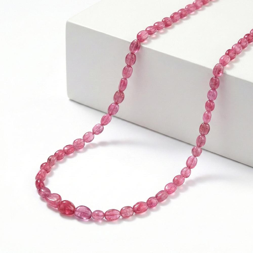 Certified & Appraised Rhapsody 950 Platinum AAAA Mahenge Spinel Beaded Necklace 18 Inches 90.00 ctw