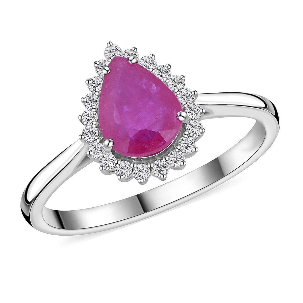 Certified & Appraised Rhapsody 950 Platinum AAAA Mozambique Ruby and E-F VS Diamond Ring 2.05 ctw