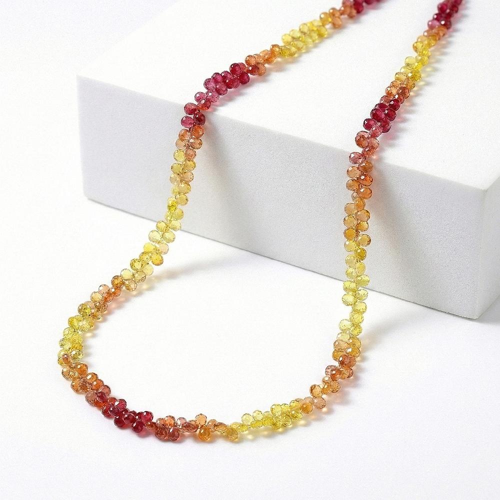 Certified & Appraised Rhapsody 950 Platinum AAAA Multi Sapphire Beaded Graduated Necklace 18-20 Inches 55.00 ctw