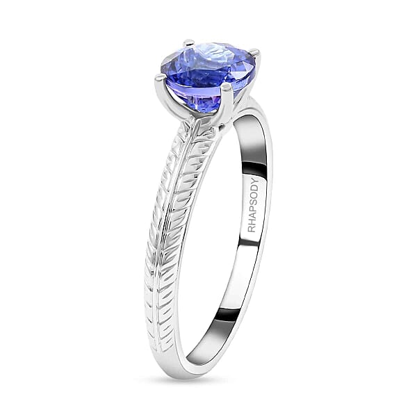 Certified & Appraised Rhapsody 950 Platinum AAAA Tanzanite Solitaire Ring 4.65 Grams 1.50 Ctw