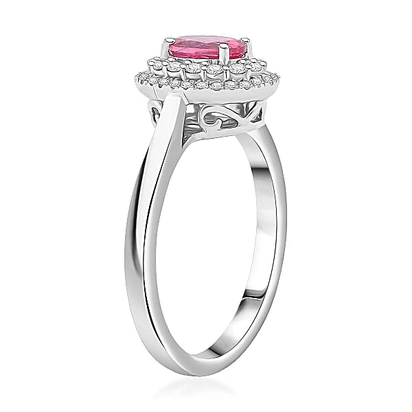 Certified & Appraised Rhapsody AAAA Mahenge Pink Spinel And E-F VS Diamond 1.05 Ctw Ring In 950 Platinum 5.84 Grams