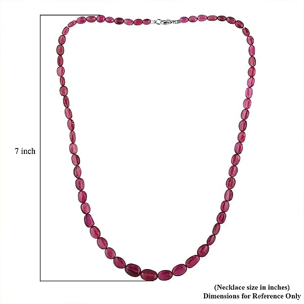 Certified & Appraised Rhapsody AAAA Ouro Fino Rubellite 70.00 Ctw Beaded Necklace 18 Inches In 950 Platinum