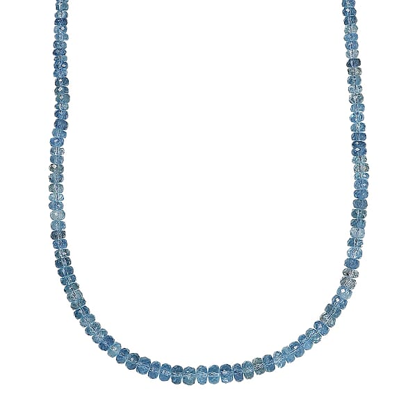 Certified & Appraised Rhapsody AAAA Santa Maria Aquamarine Beaded Graduated 70 Ctw Necklace 18-20 Inches In 950 Platinum