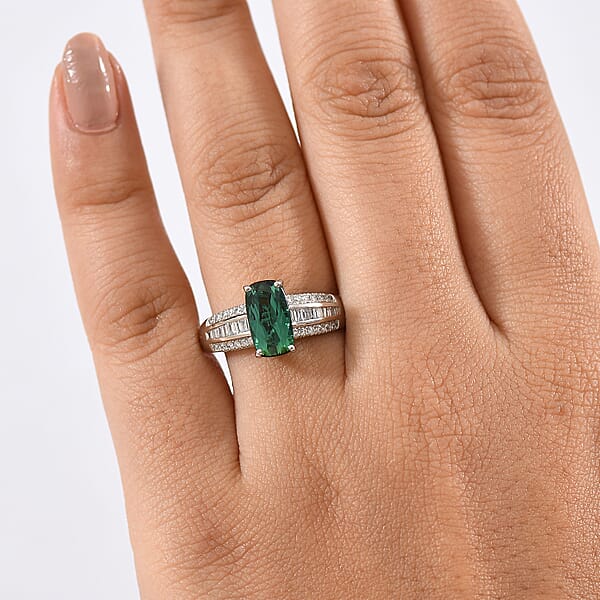 Certified & Appraised Rhapsody AAAA Santa Rosa Tourmaline And E-F VS Diamond 2.76 Ctw Ring In 950 Platinum 6 Grams