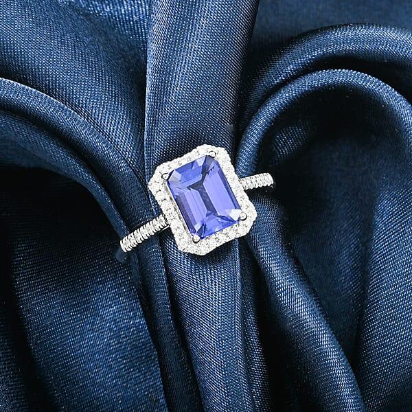 Certified & Appraised Rhapsody AAAA Tanzanite And E-F VS Diamond 3.00 Ctw Ring In 950 Platinum 5.7 Grams