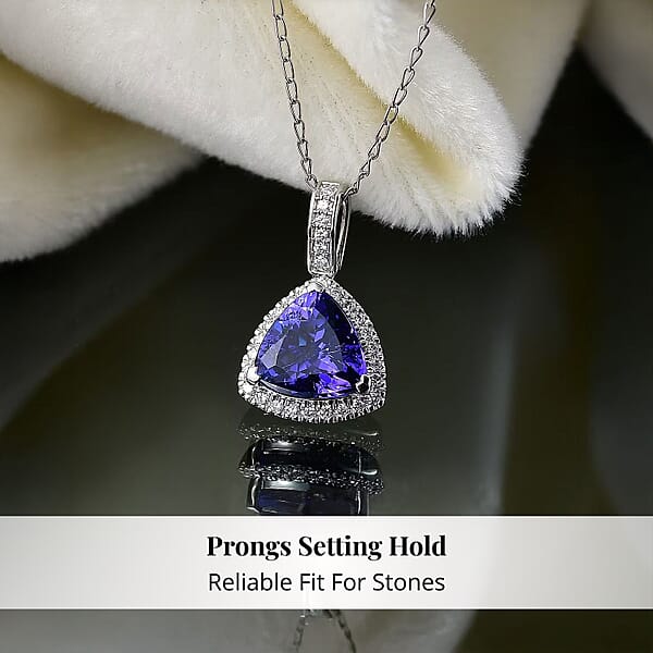 Certified & Appraised Rhapsody AAAA Tanzanite And E-F VS Diamond 4.16 Ctw Pendant Necklace In 950 Platinum (20 Inches) (Del. In 10-15 Days)