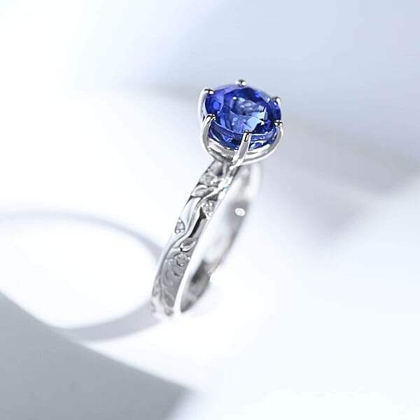 Certified & Appraised Rhapsody AAAA Tanzanite And E-F VS Diamond 2.50 Ctw Ring In 950 Platinum 6.25 Grams