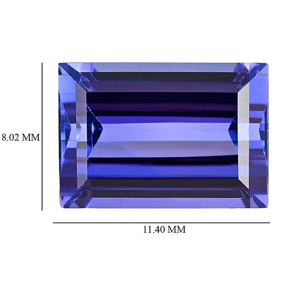 Certified Flawless AAAA VIVID Tanzanite (OCTAGON Free Size) 5.50 Ctw