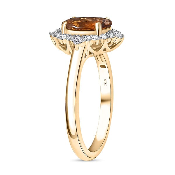 Certified Luxoro AAA Golden Turkizite Diamond Ring In 10K Yellow Gold 2.60 Ctw