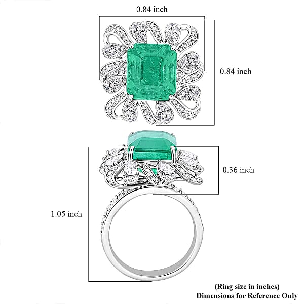 Certified Rhapsody AAAA Ethiopian Emerald Diamond Ring In 950 Platinum 9.30 Ctw