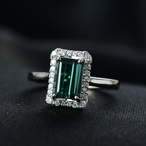 Certified Rhapsody AAAA Pirineu Lagoon Tourmaline Diamond Ring In 950 Platinum 2.51 Ctw