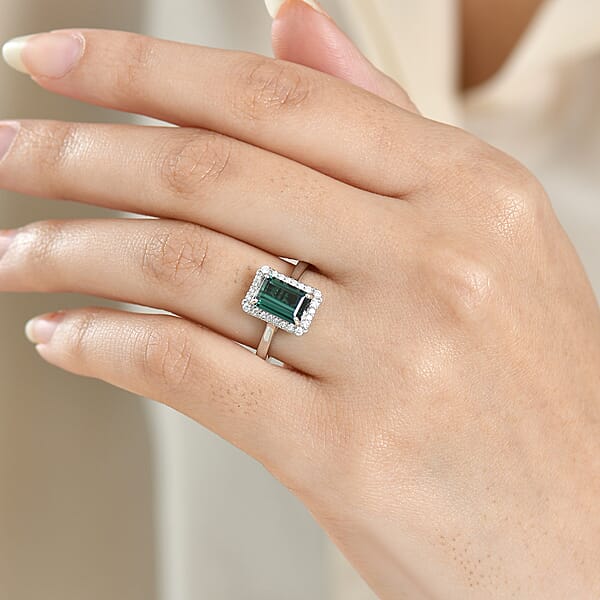 Certified Rhapsody AAAA Pirineu Lagoon Tourmaline Diamond Ring In 950 Platinum 2.51 Ctw