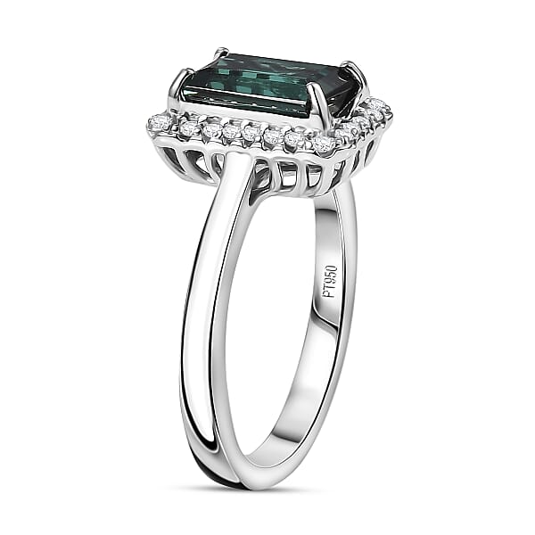 Certified Rhapsody AAAA Pirineu Lagoon Tourmaline Diamond Ring In 950 Platinum 2.51 Ctw