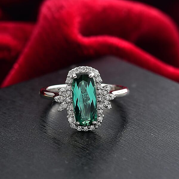 Certified Rhapsody AAAA Santa Rosa Tourmaline Diamond Ring In 950 Platinum 2.62 Ctw