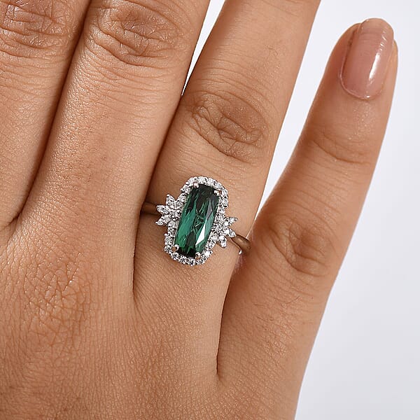 Certified Rhapsody AAAA Santa Rosa Tourmaline Diamond Ring In 950 Platinum 2.62 Ctw