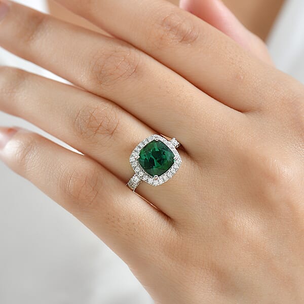 Certified Rhapsody AAAA Santa Rosa Tourmaline Diamond Ring In 950 Platinum 3.77 Ctw