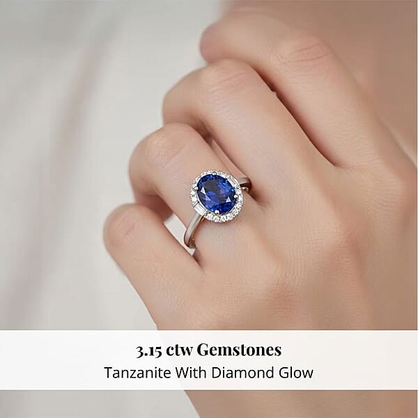 Certified Rhapsody AAAA Tanzanite Diamond (E-F VS) Ring In 950 Platinum 3.15 Ctw