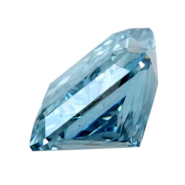 Cheryl Pick Luxuriant Lab Grown Blue Diamond (Square) (SI1) (IR) 3.00 Ctw
