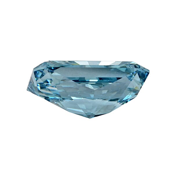 Cheryl Pick Luxuriant Lab Grown Blue Diamond (Square) (SI1) (IR) 3.00 Ctw