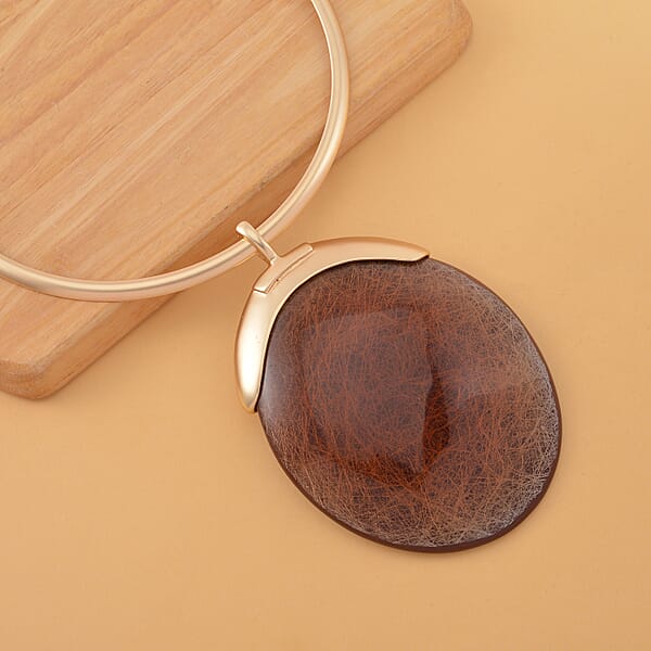 Chroma Choker Necklace 16-20 Inches In Goldtone
