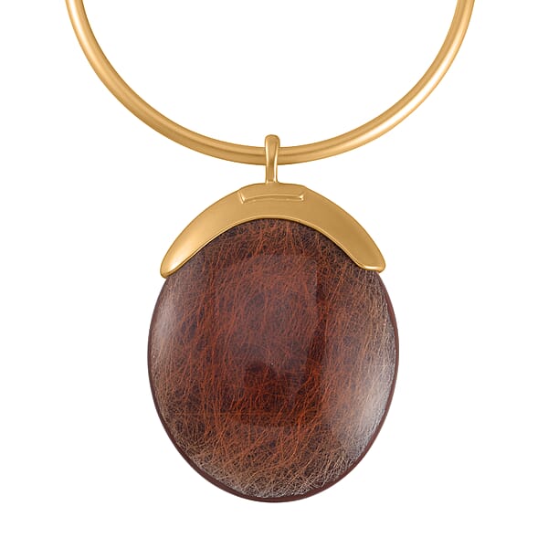 Chroma Choker Necklace 16-20 Inches In Goldtone