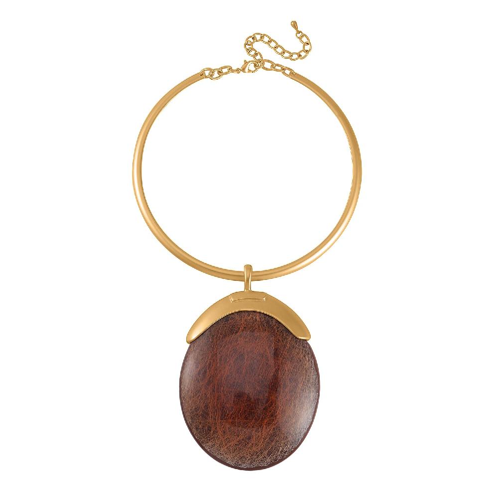 Chroma Choker Necklace 16-20 Inches in Goldtone
