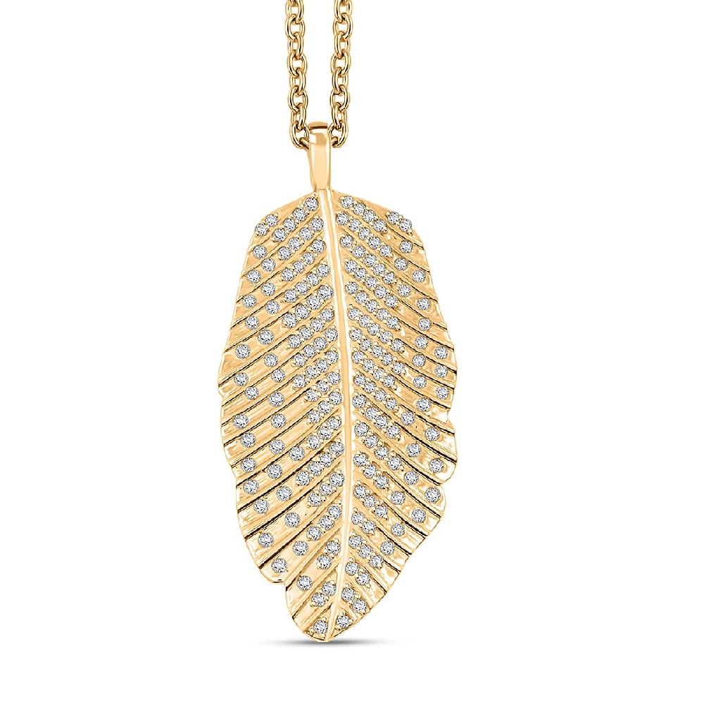 Clarte Fylla Collection Moissanite 0.60 ctw Pendant Necklace in 14K Yellow Gold Over Sterling Silver 18 Inches