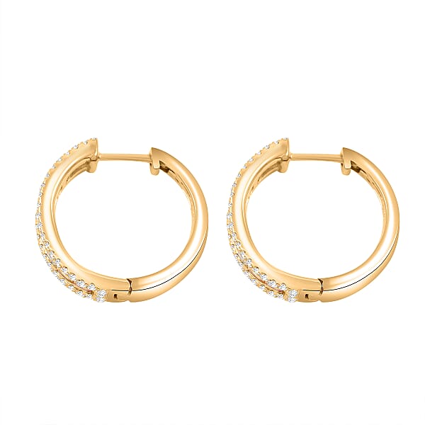 Clarte Prima Collection Multi Sapphire And Moissanite 2.90 Ctw Earrings In 14K Yellow Gold Over Sterling Silver
