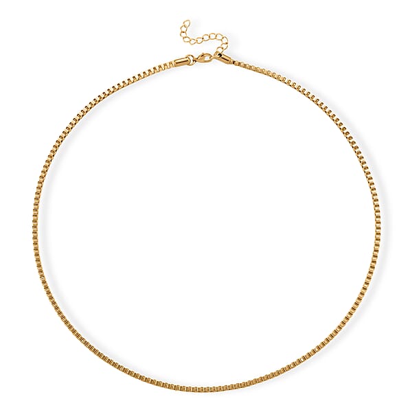 Classic Box Chain Necklace In ION Plated YG Stainless Steel (24-26 Inches)