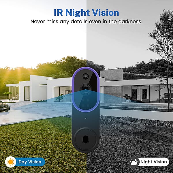 CLOSEOUT 3P Experts Smart Wi-Fi Doorbell Camera - Purple