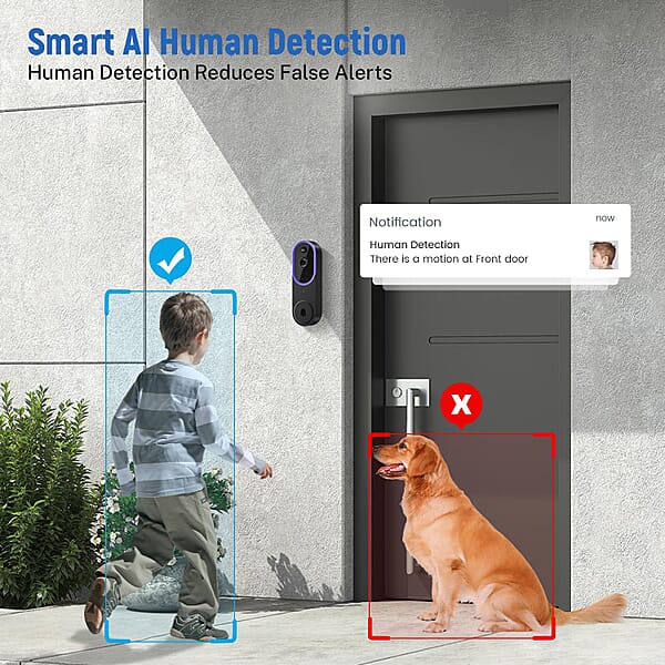 CLOSEOUT 3P Experts Smart Wi-Fi Doorbell Camera - Purple