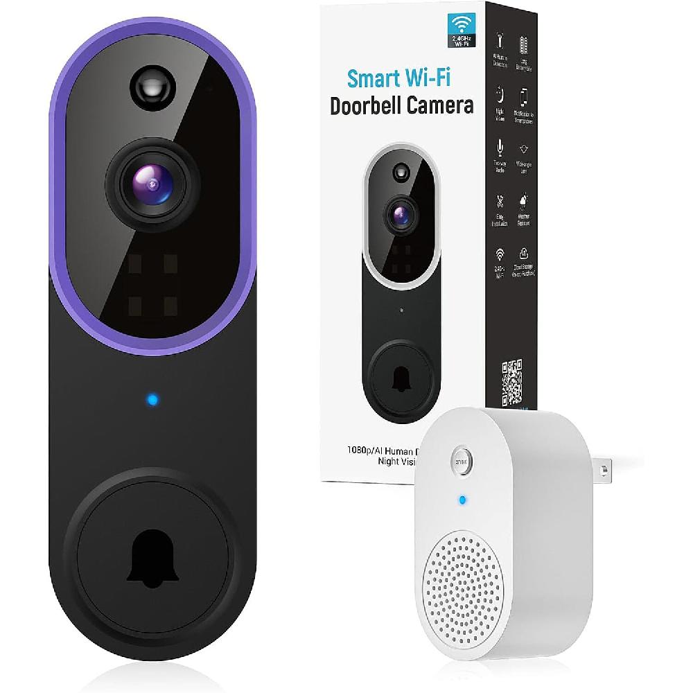 CLOSEOUT 3P Experts Smart Wi-Fi Doorbell Camera - Purple