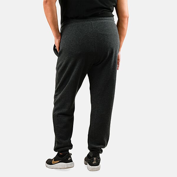 CLOSEOUT Bella Canvas Dark Grey Unisex Cotton Blend Drawstring Joggers - S