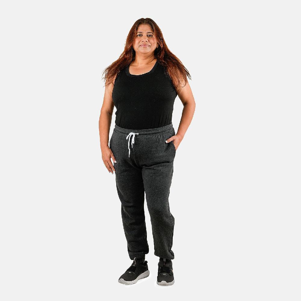 CLOSEOUT Bella Canvas Dark Grey Unisex Cotton Blend Drawstring Joggers - S