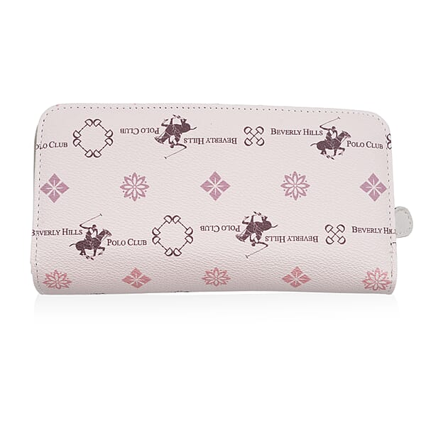 Closeout Beverly Hills Polo Club Tan Faux Leather Multi Pattern Wallet