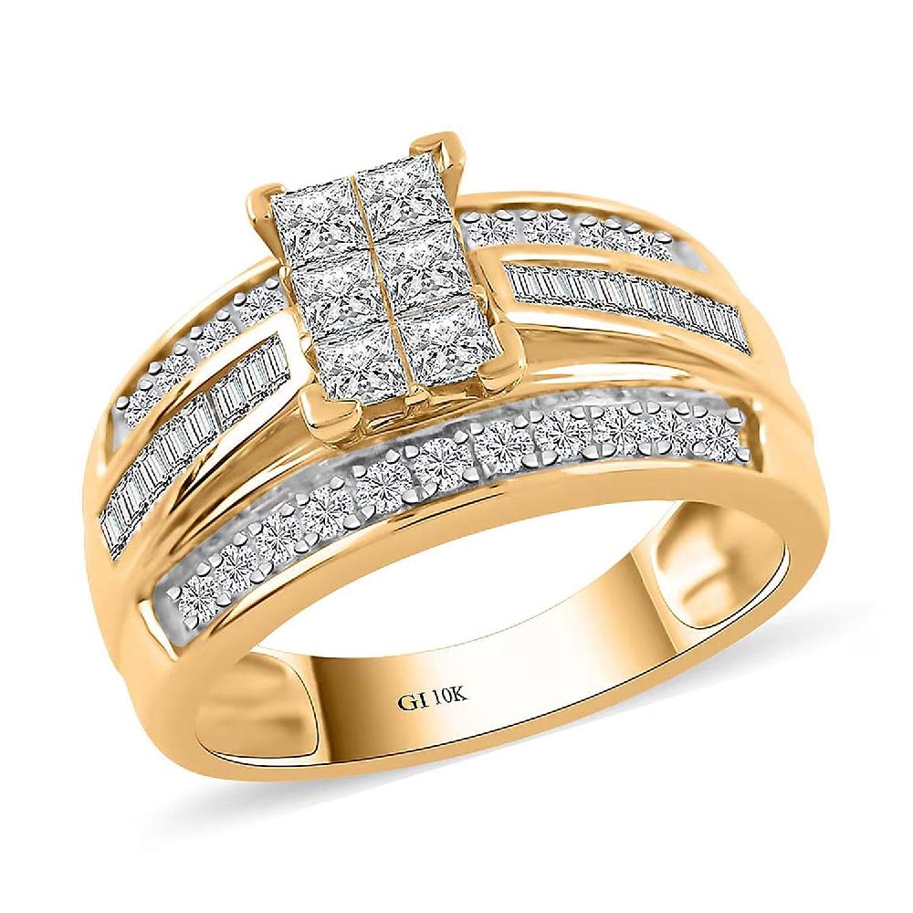 Closeout Diamond (G SI) 1.00 ctw Ring in 10K Yellow Gold 4.40 Grams