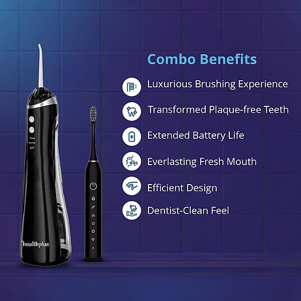 Closeout Electric Toothbrush And Water Flosser - Black