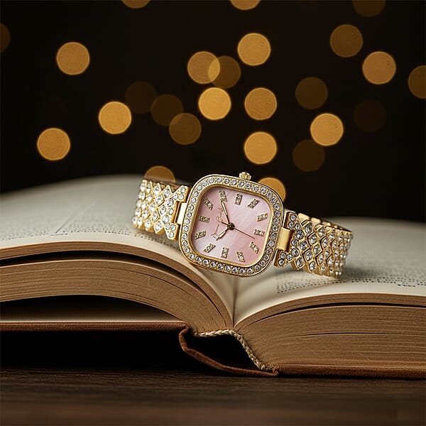 Closeout Jessica Carlyle Square Watch In Goldtone