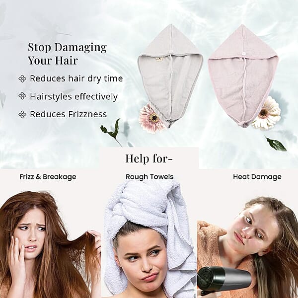 Closeout OliviaLayne 2 Pack Gray & Mauve Head Wrap Set