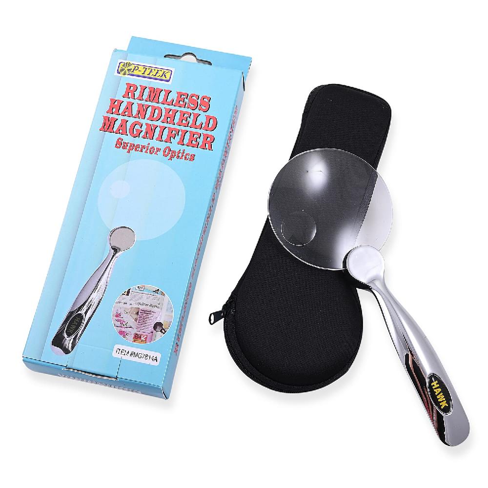 Closeout OP-TEEK Rimless Handheld Magnifier 2.5