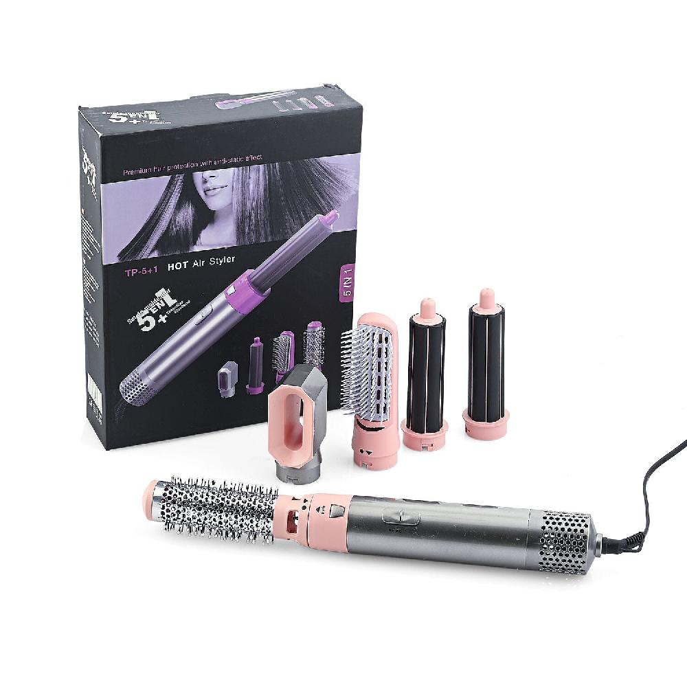 Closeout Premium TP-5 In 1 Hot Air Styler Anti-Static Hair Protection Hot Air Brush