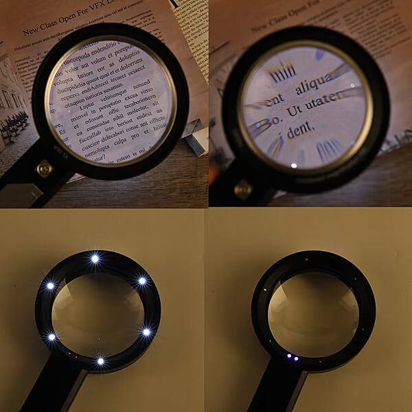 Combined Dual-Lenses Handheld 5x And 10x Magnifier Glass