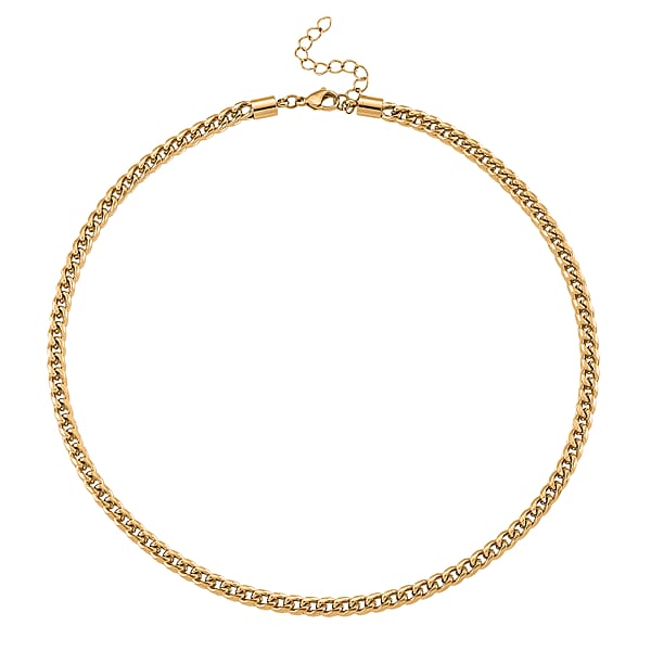 Criss Cross Chain Necklace In ION Plated YG Stainless Steel (18-20 Inches)