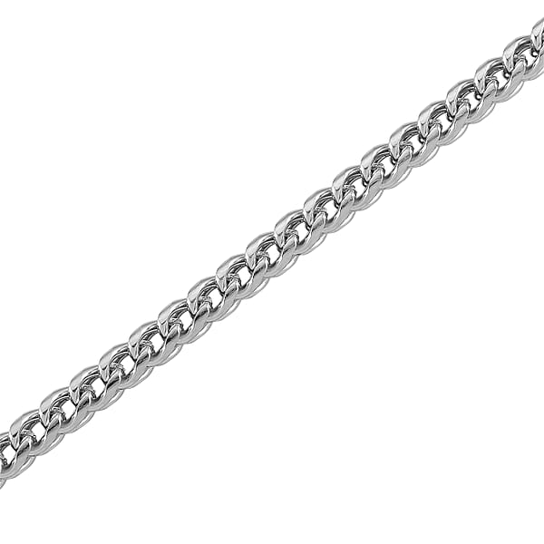Criss Cross Chain Necklace In Stainless Steel (18-20 Inches)