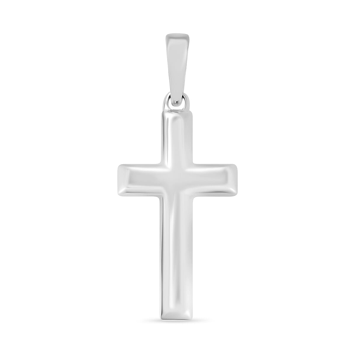 Cross Pendant Necklace in 10K White Gold 1.70 Grams 20 Inches (Del. in 10-12 Days)