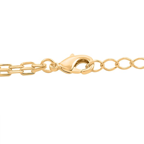 Crystal Double Layer Necklace 21-23 Inches In Goldtone