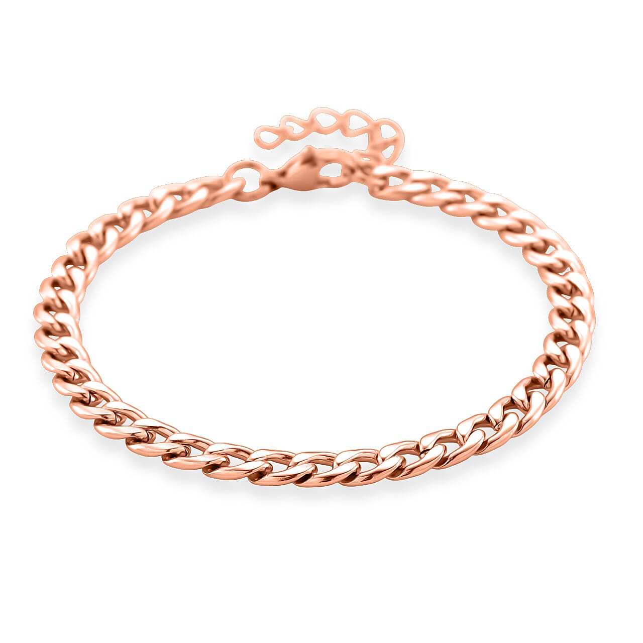 Curb Chain Bracelet in ION PLared RG Stainless Steel (7.0-8.0In)