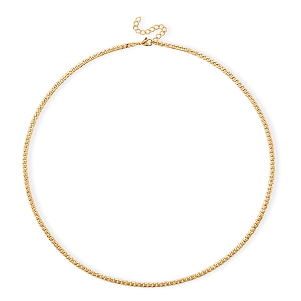Curb Chain Necklace In ION Plated YG Stainless Steel (24-26 Inches)