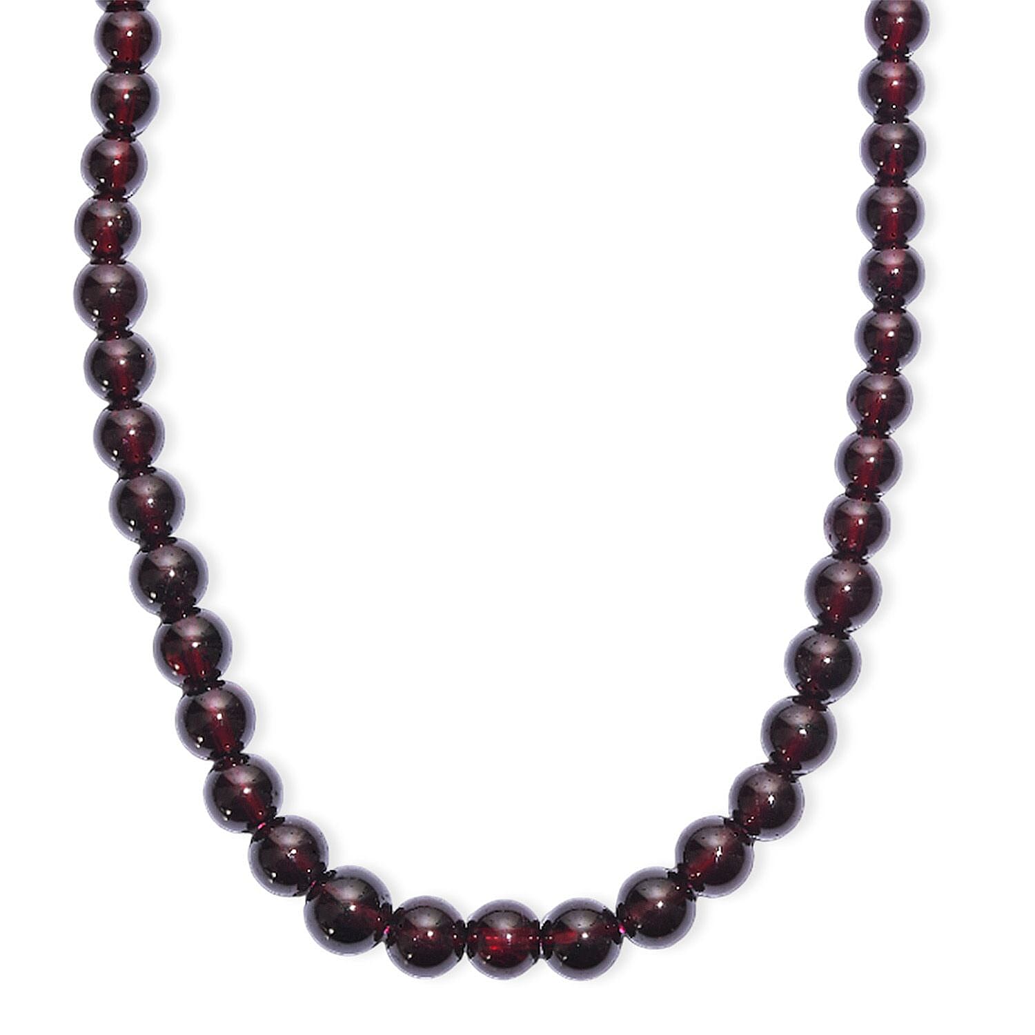 D'Joy AAA Mozambique Garnet 155.00 ctw Celebrity Beaded Necklace in 18K Vermeil Yellow Gold Over Sterling Silver 20 Inches
